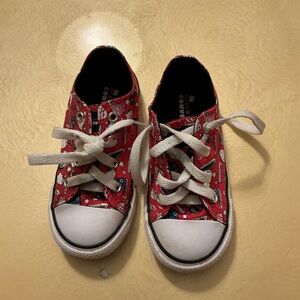 Hello Kitty Red converse Sneakers with White Accents